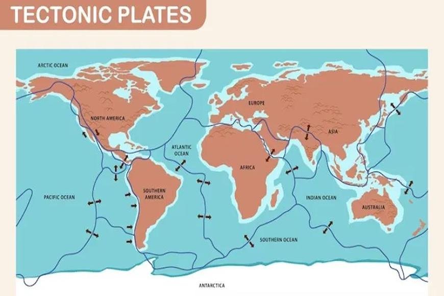 TECTONIC PLATES ON THE EARTH