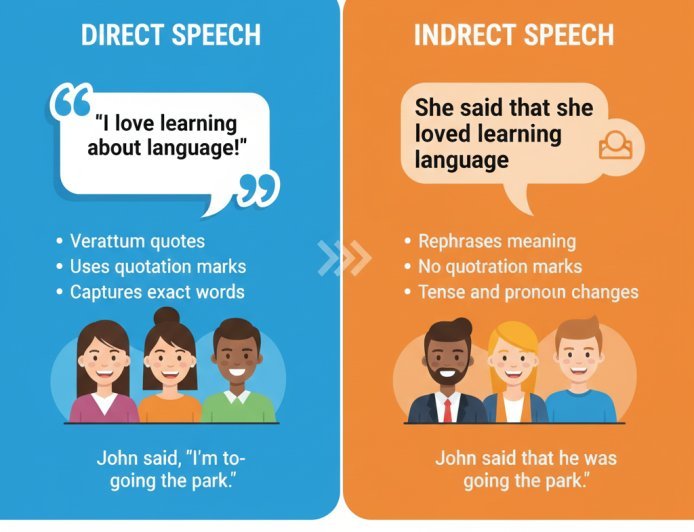 Direct and Indirect Speech: Definition, Rules, and Examples