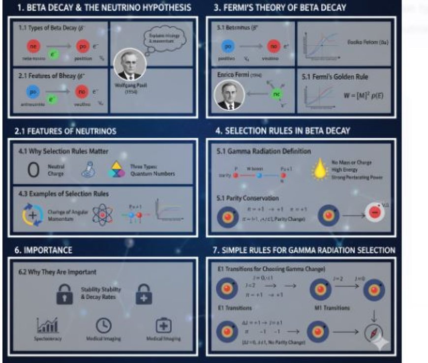 Neutrino Hypothesis, Fermi’s Theory of Beta Decay, and Selection Rules in Gamma Radiation