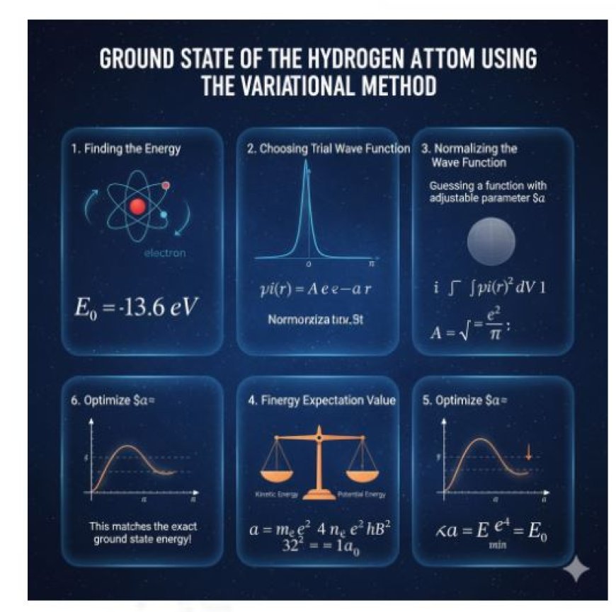 Ground State of the Hydrogen Atom Using the Variational Method