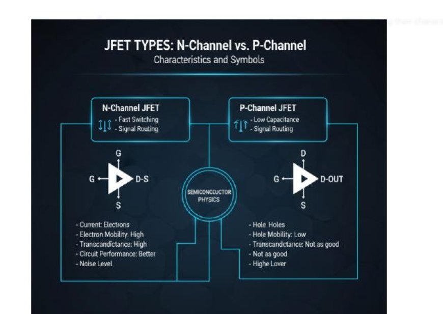 DIFFERENCE BETWEEN  N CHANNEL JFET  AND P CHANNEL  JFET