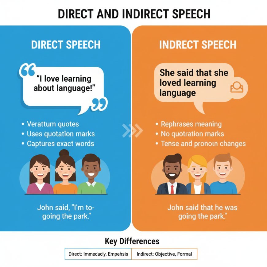 Direct and Indirect Speech: Definition, Rules, and Examples