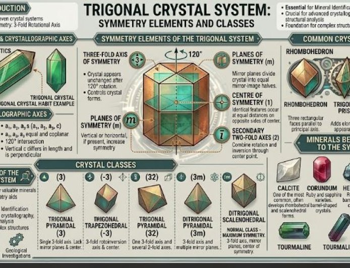 Trigonal Crystal System: Symmetry Elements and Classes