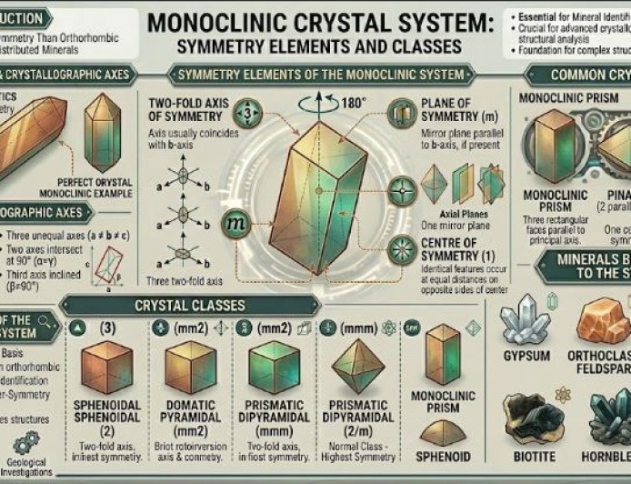 Monoclinic Crystal System: Symmetry Elements and Classes