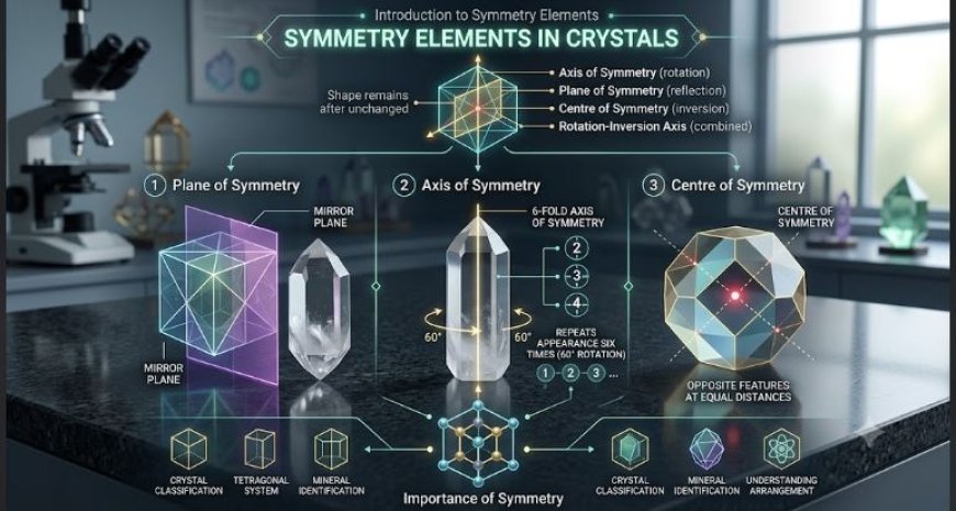 Symmetry Elements in Crystals