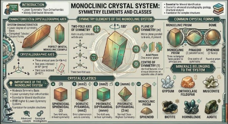 Monoclinic Crystal System: Symmetry Elements and Classes